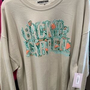 Beige 'Back to the Garden' Graphic Sweatshirt